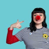 Blue Peter presenter, Abby Cook from Falkirk supported Red Nose Day in 2023.