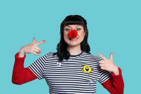 Blue Peter presenter, Abby Cook from Falkirk supported Red Nose Day in 2023.