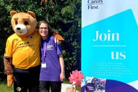 Carers First Volunteers at the Boston United FC community fun day.