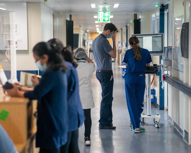 A general view of staff on a NHS hospital ward at Ealing Hospital in London. Picture date: Wednesday January 18, 2023.