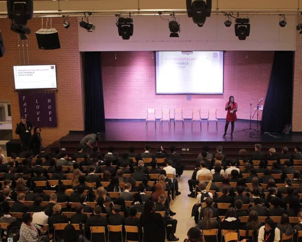 Students during the STEM, Tech and AI Careers event