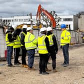 Students on a construction site