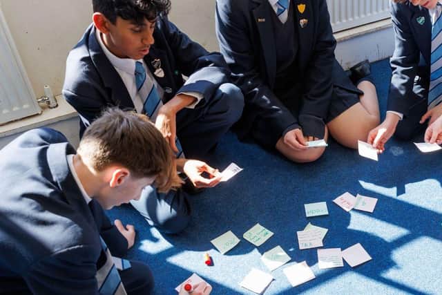 Pupils working together during the Young Entrepreneurs Academy programme.