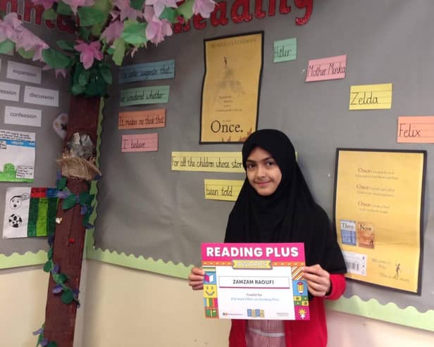 ZamZam with her certificate.