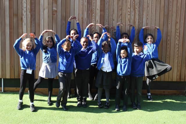 Back row l-r: Aaryah, Teresa, Isabella, Nylah and Leonor Front row l-r: Matilda, Eliza, Karim, Sufyan, Fatima, Bodhi and Noah