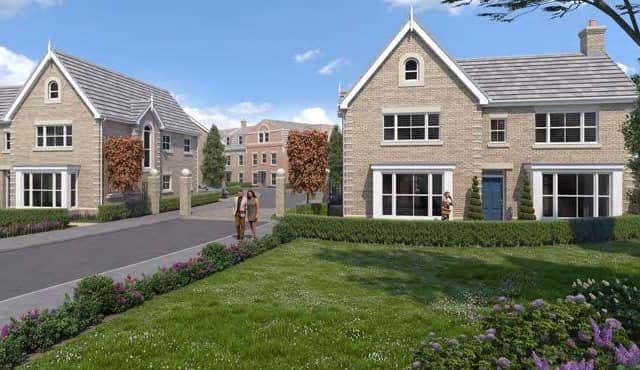 A computer-generated image of Bellway’s Regent’s Gate development in Virginia Water, where work has started