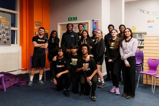 Trailfam trail running youth group.