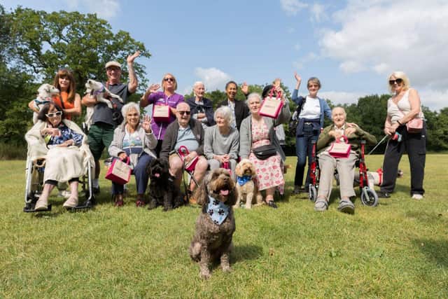 Ivy Grove care home hosted community dog walk.