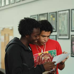 Sedgehill Academy students celebrating their results.