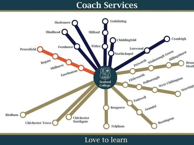 Seaford's extensive coach network covers Surrey, Sussex and Hampshire