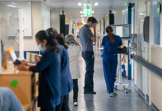 A general view of staff on a NHS hospital ward at Ealing Hospital in London. Picture date: Wednesday January 18, 2023.