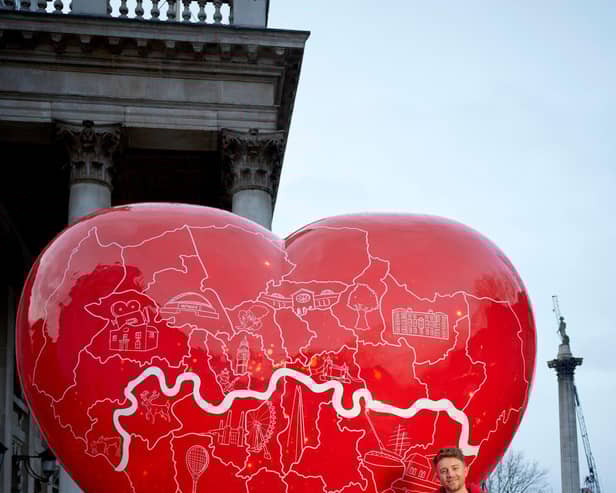 Roman Kemp gets hearts glowing at Vodafone’s Connected Heartbeat in Trafalgar Square