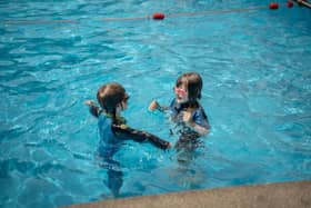 Young swimmers taking part in the event