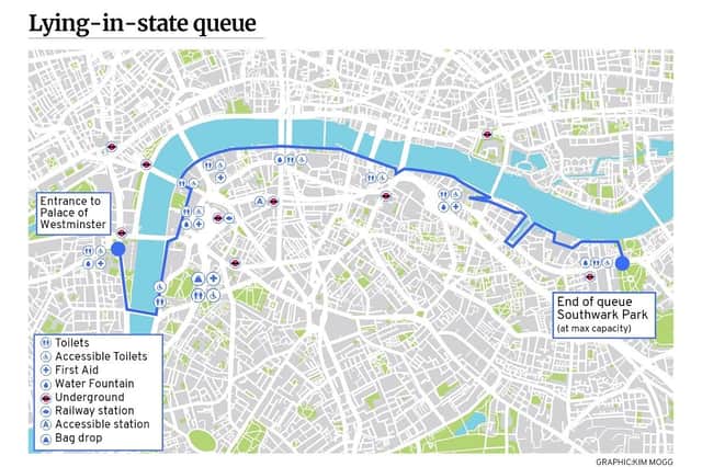 The lying in state queue route map. (Pic credit: Kim Mogg)