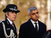 Former Met Police Commissioner Dame Cressida Dick with Mayor of London Sadiq Khan