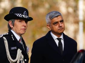 Former Met Police Commissioner Dame Cressida Dick with Mayor of London Sadiq Khan