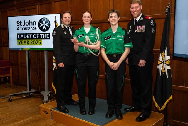 Eden Baillie receives her award