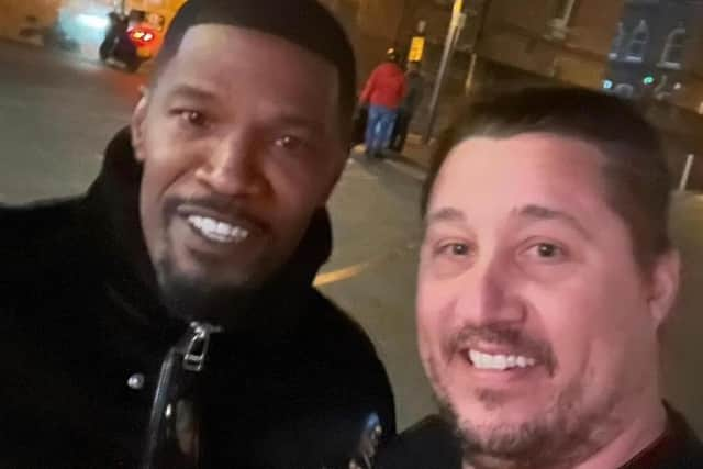 Aylesbury man Steven Garbutt grabbed a picture with Jamie Foxx outside the restaurant