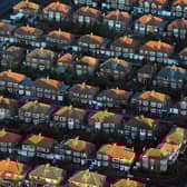 Aerial view of houses in Newcastle.