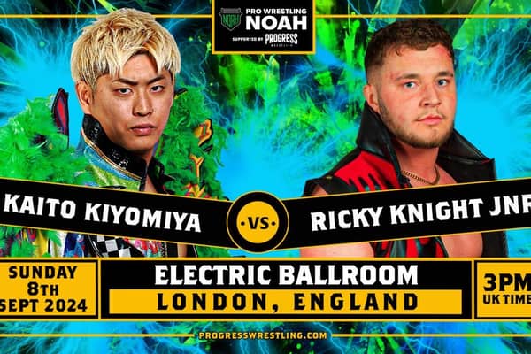 RKJ CHALLENGES KAITO KIYOMIYA FOR GHC GLOBAL HONOR CROWN GOLD.
