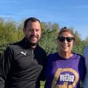 Martyn and Kay training for this year's London Marathon
