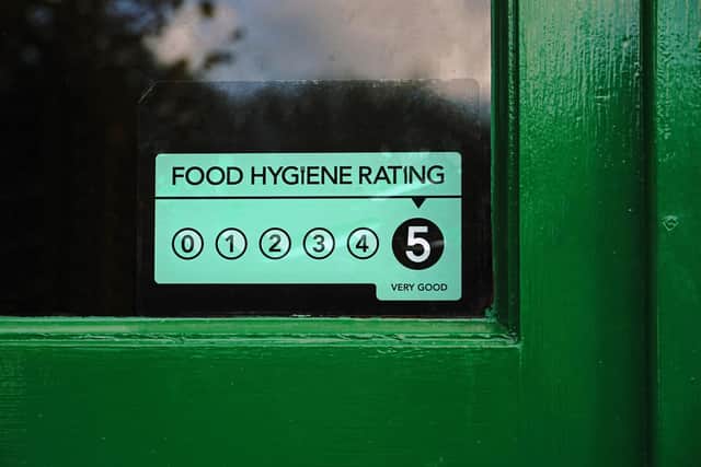 Food hygiene ratings have been revealed across the region