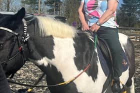 Mary ticking off her 80th bucket list horse ride