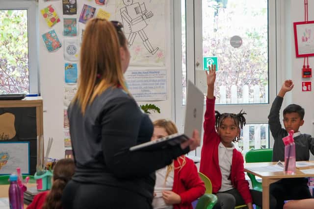 Primary school children taking part in a West Ham Foundation Premier League Primary Stars programme