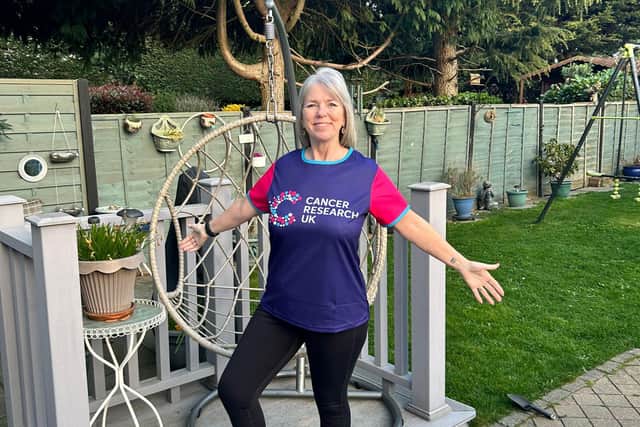 Paula prepares to undertake the Big Hike to raise money for charity.
