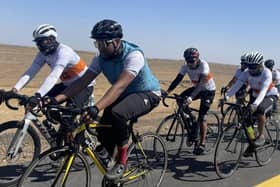 H&K Cycling Club Riders in Saudi Arabia Desert