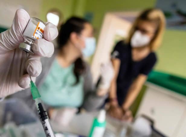 <p>More NHS staff in London are yet to have any of their Covid vaccines than anywhere else in England, figures have revealed. Photo: AFP via Getty </p>