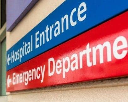 UK hospital entrance