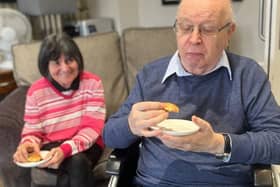Magnolia Court residents enjoying Hamentashen