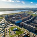 Aerial shot of the Barking Riverside site.