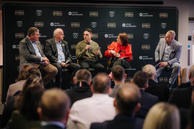 A panel on business growth led by the Intuit QuickBooks, West Ham United's Official Accounting Software Partner