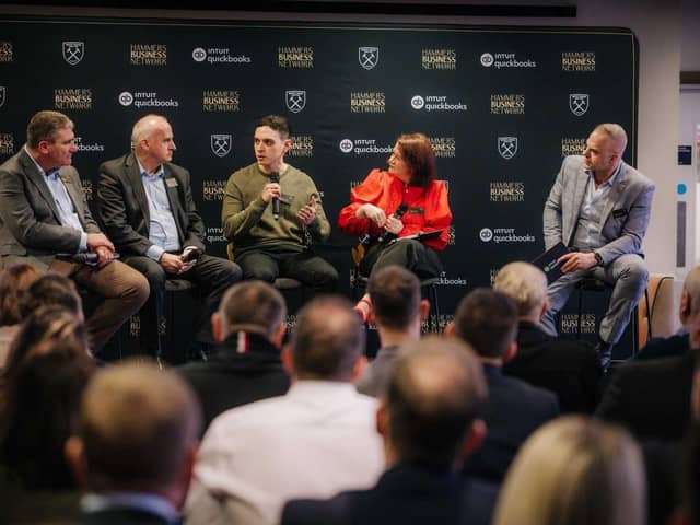 A panel on business growth led by the Intuit QuickBooks, West Ham United's Official Accounting Software Partner