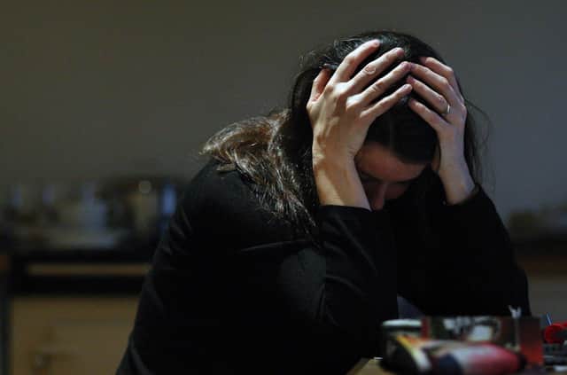 PICTURE POSED BY MODEL. A report by NHS Quality Improvement Scotland has shown that the number of anti-depressants dispensed has increased more than four-fold in less than 15 years.