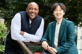 Darren Campbell MBE and Alvina Chen, Founder and CEO of Feldspar.