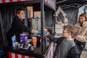 Vaida Limanauskaide from Leisure King serving hot drinks at the launch event.