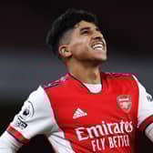 PROSPECT: Salah-Eddine Oulad M'Hand celebrates scoring for Arsenal's under-23s