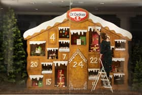 A ‘Festive Windough Display’, created by Dr. Oetker from almost entirely baked goods, is unveiled in an empty shop window in Royal Tunbridge Wells, which has one of Britain’s worst impacted high streets. Issue date: Monday November 18, 2024. PA Photo. The Festive Windough Display comes ahead of the Christmas light switch-on, to inspire locals to get baking this Christmas.