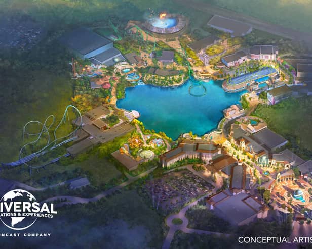 Artist rendering issued by Universal Destinations & Experiences of the first Universal theme park in Europe. Picture: Universal Destinations & Experiences