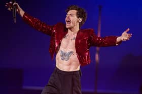 Harry Styles performs on stage during The BRIT Awards 2023 at The O2 Arena on February 11, 2023 in London, England. (Photo by Gareth Cattermole/Gareth Cattermole/Getty Images)