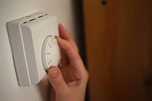 General view of a central heating themostat.