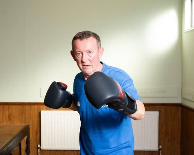 Colin lives with Parkinson's and enjoys non-contact boxing