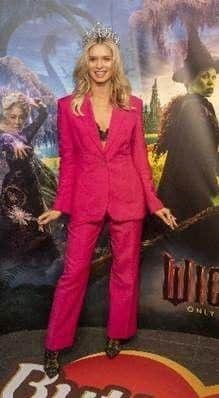 Nadiya was channelling her inner Glinda in hot pink suit.