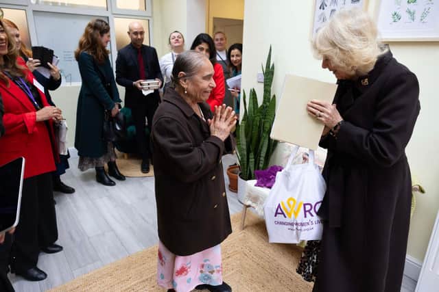 Queen Camilla visits AWRC on the charity's 45th Anniversary and meets staff and stakeholders.