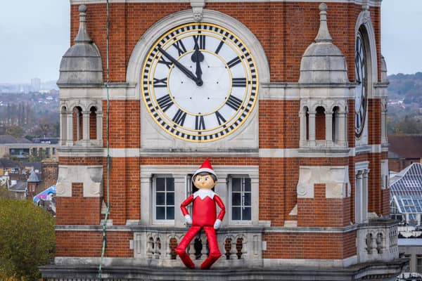 A 15ft Elf on the Shelf® has landed in London just in time for Christmas.
