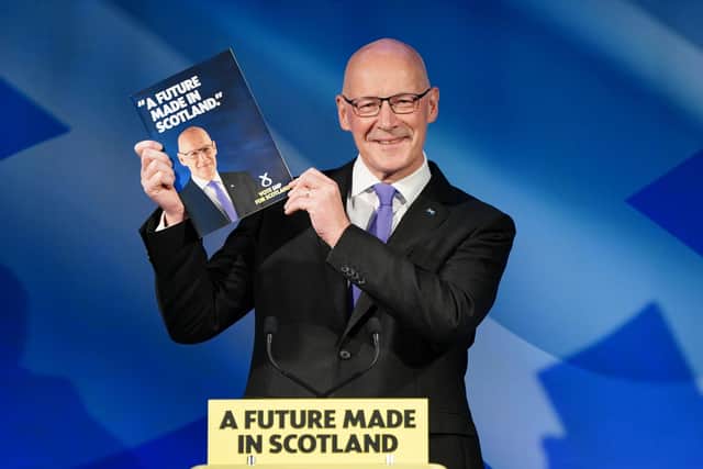 First Minister and SNP leader John Swinney at the party's general election manifesto launch (Picture: Jane Barlow/PA Wire)