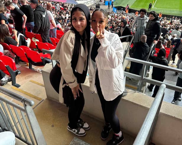 Crest students at Sidemen FC Charity Match, Wembley